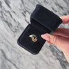 Vintage 14k Gold 0.768cttw Diamond Blue Sapphire Brilliant Swirl Ring - Video showing the piece