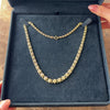 Vintage Substantial 14k Yellow Gold Graduated Unique Ribbed Link Necklace - Video showing the piece