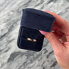 Vintage 14k Yellow Gold Blue Sapphire Sleek East-West Domed Solitaire Ring 6.50