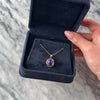 Vintage 14k Yellow Gold 1.47ct Lapis Lazuli Greek Key Cabochon Pendant - Video showing the piece
