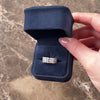 Vintage Platinum 1.32cttw Diamond Stacked Triple Row Alternating Bezel Band Ring - Video showing the piece