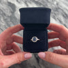 Vintage 14k White Gold Blue Sapphire Diamond Splendid Starburst Disc Ring - Video showing the piece