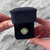 Vintage Heavy 14k Yellow Gold 1.4ct Opal .592cttw Diamond Intricate Ring - Video showing the piece