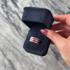Vintage 14k White Gold .89cttw Ruby Diamond Wide Bold Channel Set Band Ring - Video showing the piece