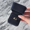 Vintage 14k Yellow Gold Onyx Diamond Split-Shank Cabochon Ring - Video showing the piece