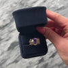 Vintage 10k Yellow Gold 5.8cttw Amethyst Pretty Cabled Heart Ring - Video showing the piece