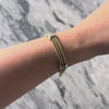 Vintage 14k Yellow Gold Diamond Funky Sliding Triple Chain Bracelet - Video showing the piece