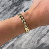 Vintage 14k Yellow Gold Chic Dual-Texture Link Substantial Bracelet - Video showing the piece