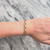 Vintage 14k Yellow & White Gold 1.03cttw Diamond Chic Dual-Textured Circle Link Bracelet - Video showing the piece
