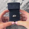 Vintage Platinum Blue Sapphire Diamond Swirling Dazzling Accented Ring - Video showing the piece