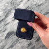 Vintage 14k Yellow Gold 1.0cttw Palmeira Honey Citrine .96ct Yellow Jade Cheerful Sunny Halo Ring - Video showing the piece