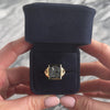 Vintage 10k Yellow Gold Hematite Bold Soldier Signet Ring - Video showing the piece