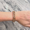Estate Substantial 18k Rose Gold 1.03cttw Diamond Glittering Oval Link Bangle Bracelet - Video showing the piece