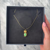 Vintage 14k Yellow Gold 1.7ct Jade Ruby Mischievous Cat Pin / Pendant - Video showing the piece