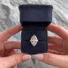 Antique Art Deco 14k White Gold .79cttw Diamond Incredible Openwork Shield Ring - Video showing the piece