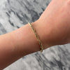 Vintage Italian 14k Yellow & Rose Gold Rope Loop Bar Link Bracelet - Video showing the piece