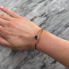 Vintage 14k Yellow Gold Amethyst Sleek Modern Trilliant Twist Bangle Bracelet - Video showing the piece
