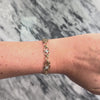 Vintage 14k Yellow Gold & Platinum Diamond Fabulous Alternating Open Link Bracelet - Video showing the piece