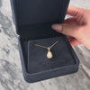 Vintage 14k Yellow Gold Opal Diamond Flashing Teardrop Pendant - Video showing the piece