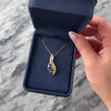 Vintage 14k Yellow Gold 1.25ct Tanzanite Elegant Flowing Vivid Pendant - Video showing the piece