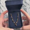 Vintage 14k Yellow Gold 10.16cttw Garnet Dramatic Oval Dangle Necklace - Video showing the piece