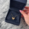 Vintage 14k Yellow Gold Soaring Spotted Butterfly Pendant - Video showing the piece