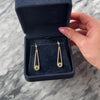 Vintage 14k Yellow Gold 1.54cttw Blue Topaz Lovely Cabled Looping Bezel Dangle Earrings - Video showing the piece
