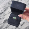 Antique Art Deco 18k White Gold Emerald Openwork Lovely Solitaire Ring - Video showing the piece