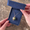Vintage 14k Yellow & Rose Gold Jade Textured Patterned Lantern Bauble Charm / Pendant - Video showing the piece