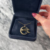 Antique Victorian 14k Yellow Gold Old Mine Cut Diamond Seed Pearl Celestial Shooting Star Pendant - Video showing the piece