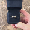Vintage 14k Yellow Gold .63ct Dark Blue Sapphire Diamond Channel Ring 9.00