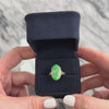 Vintage 14k Yellow Gold 5.49ct Jade Intricately Carved Blossom Ring - Video showing the piece
