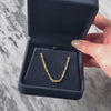 Vintage Italian 14k Yellow & Rosy Yellow Gold Ribbed Unusual Link Chain Necklace - Video showing the piece