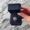 Vintage 14k Yellow & White Gold 2.64cttw Amethyst Diamond Heart Detail Ribbon Cluster Ring - Video showing the piece
