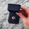 Estate 14k Rose Gold 1.17ct Amethyst Diamond Braided Shoulder Checkerboard Ring - Video showing the piece