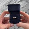 Vintage 14k Yellow Gold Ruby Diamond Sleek Alternating Channel-Set Band Ring 5.75