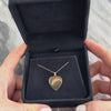 Vintage 14k Yellow Gold Gleaming Simple Heart Charm / Pendant