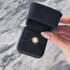 Vintage 14k Yellow Gold Pearl .35cttw Diamond Elegant Halo Ring - Video showing the piece
