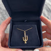 Vintage 14k Yellow Gold Dimensional Textured Saguaro Cactus Charm / Pendant - Video showing the piece
