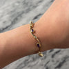 Vintage 14k Yellow Gold 1.45cttw Amethyst Diamond Fabulous Waving Bezel Station Bracelet - Video showing the piece