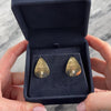Vintage 14k Yellow Gold Diamond Sparkling Hammered Teardrop Statement Earrings - Video showing the piece