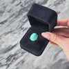 Vintage 14k Yellow Gold 12.4ct Turquoise Bold Blue Cabochon Cocktail Ring - Video showing the piece
