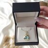 Heavy Craft Vintage 14K Yellow Gold 5.43Ct Oval Blue Topaz Diamond Pendant - Video showing the piece