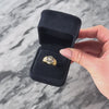 Georgian Antique 14k Gold .29cttw Diamond Engraved Shoulders Trefoil Ring - Video showing the piece