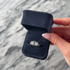 Vintage 14k White Gold 1.38ct Aquamarine Diamond Tall Ornate Architectural Ring - Video showing the piece