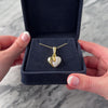 Vintage Italian 18k Yellow & White Gold Diamond Pave Interlocked Heart Pendant - Video showing the piece