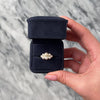 Vintage 14k Yellow Gold Pearl Diamond Cluster Statement Ring - Video showing the piece