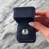 Vintage 14k White Gold 7.6ct Prasiolite Diamond Bold Checkerboard Cushion Cocktail Ring - Video showing the piece