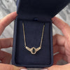 Vintage 14k Yellow Gold 1.35ct Sapphire Diamond Accented Oval Halo Necklace - Video showing the piece