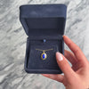 Antique 14k Yellow Gold 2ct Lapis Lazuli Pretty Engraved Border Charm / Pendant - Video showing the piece